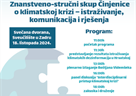 Poziv na znanstveno-stručni skup  "Činjenice o klimatskoj krizi: istraživanje, komunikacija i rješenja"